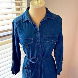 LOFT denim shirt dress